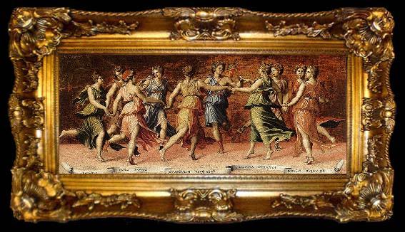 framed  Baldassarre Peruzzi Apollo and the Muses, ta009-2